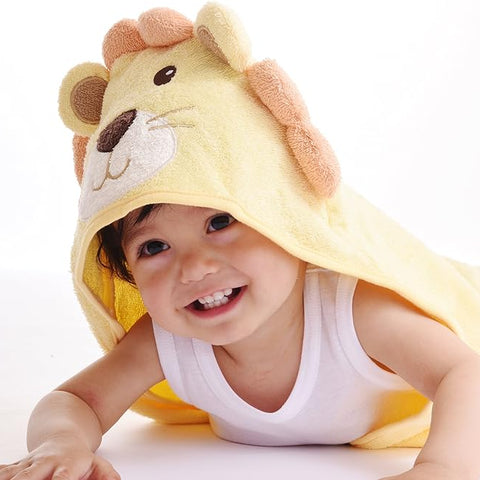 HB Unisex Baby Cotton Animal Face Hooded Towel TB6514B