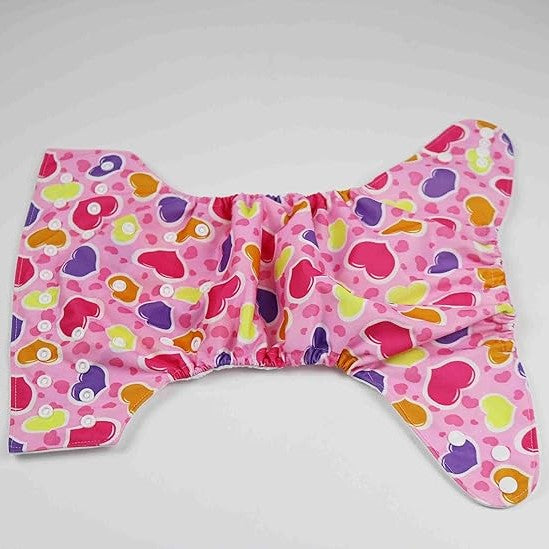 Pink Heart Reusable Baby Infant Nappy Cloth Diaper BCP1017K