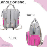 Pink & Light Gray Diaper Backpack BG5515D