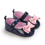 Navy Pink Bow Booties BTS9072C