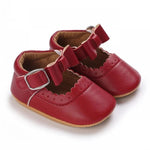 Baby Girls Mehroon Bow Buckle Comfortable Shoes SH7098A