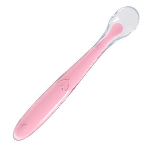 2 Pc Pink Silicone Spoons Soft and Flexible Set FS106D