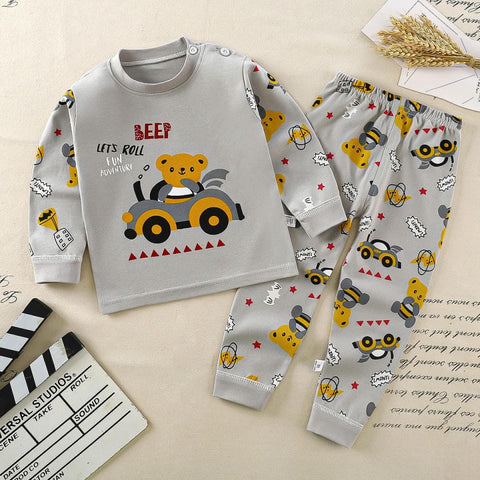 Gray Beep Car Shirt & Trouser 2 Pc Set NS6047C