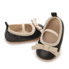 Black Bow Party Style Rubber Sole Girls Shoes SH7157B