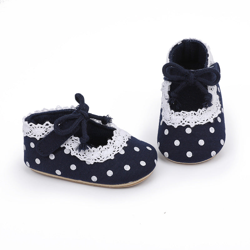 Navy Blue Princess Lovely Toddler Baby Girls Shoes SH7143B