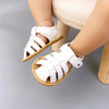 White Hollow Sandals with Star Hook-and-loop Fastener Sandals SDL7542B