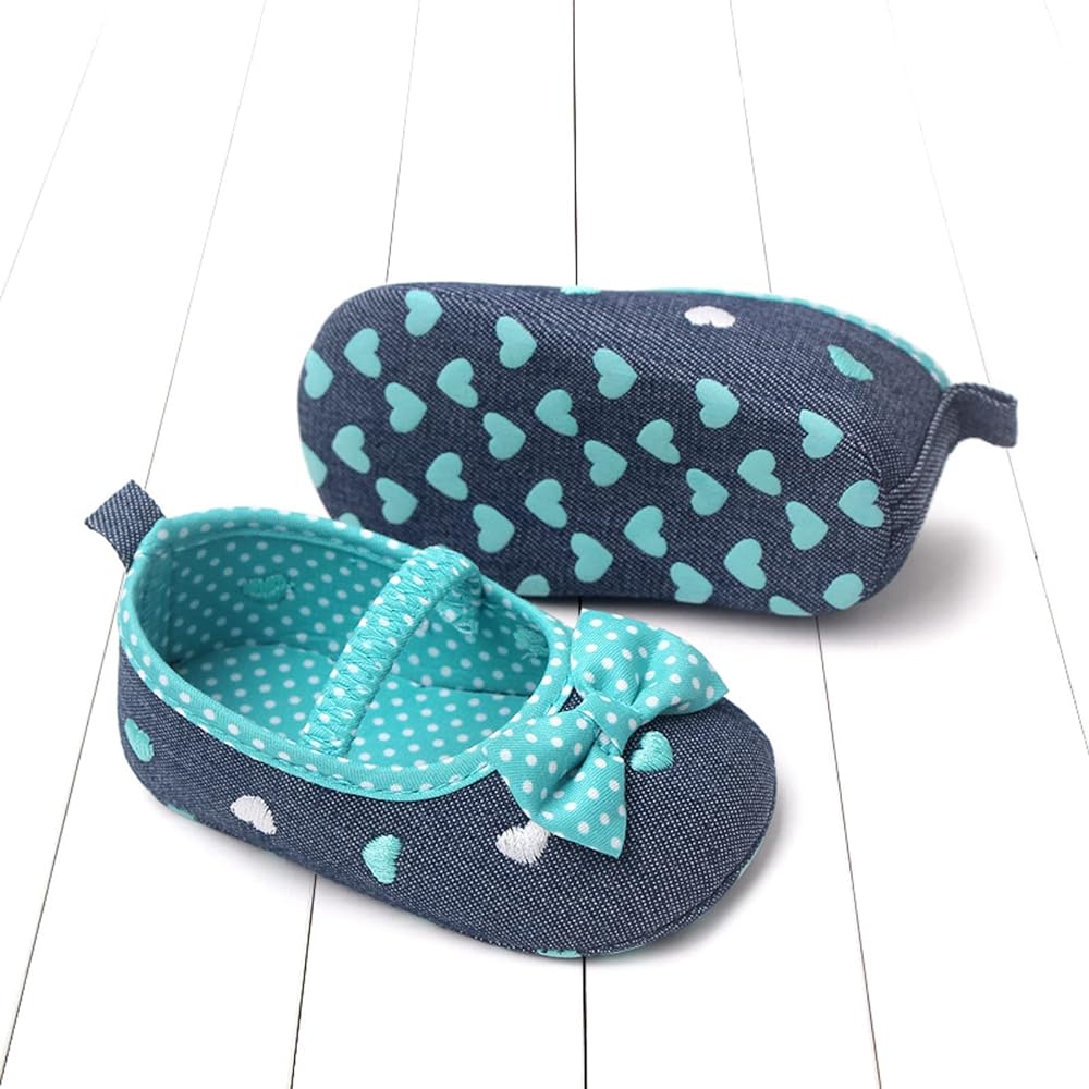 Green Polka Dots Bow Soft Sole Booties BTS9003B