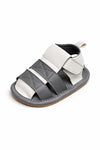 JF Grey & White Summer Rubber-Soled Sandals for Boys SDL7560B