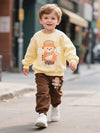 Bear Design Baby Hoodie & Trouser Set - Soft Fleece Stuff, Machine Washable - Perfect for Winter, Perfect for Outdoor TS6419K