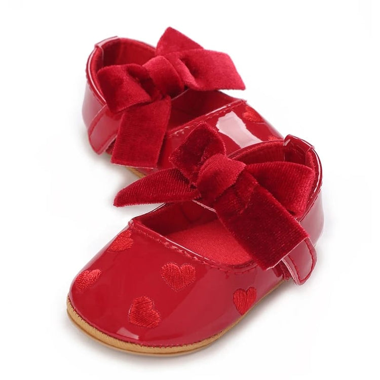 Red Baby Girls Cute Moccasins Heart Shoes SH7104A