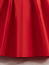 Demorace Elegant Princess Dress for Special Occasions - Polyester Blend (65% Polyester, 35% Viscose) with Crew Neck, Non-Stretch Fabric, Lantern Sleeves, Knee High, Short Sleeve, Viscose Lining, Flared Hem, All-Season FD6103B