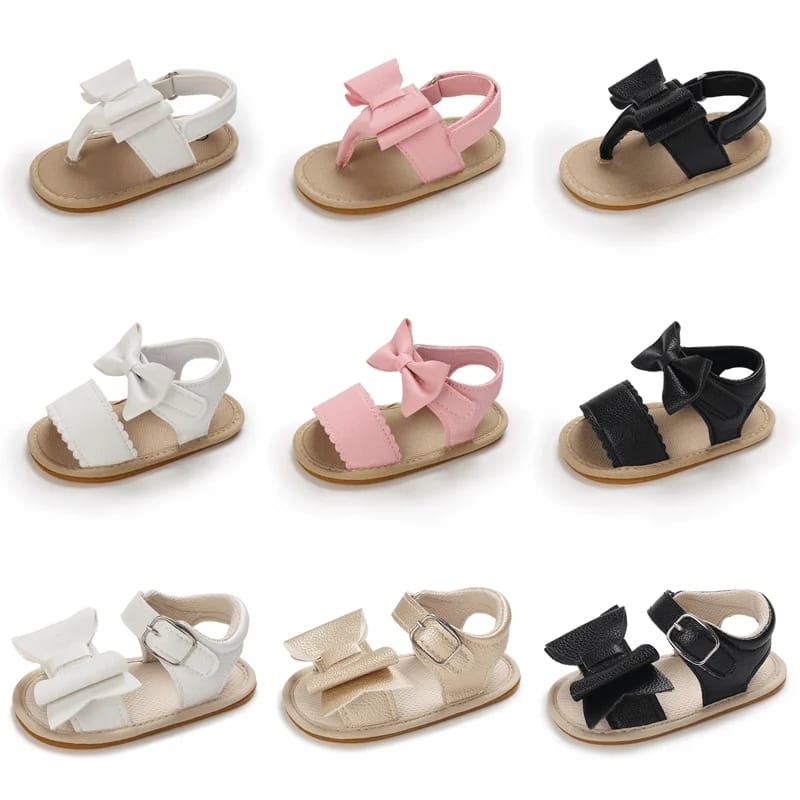 White Color Fashion Cute Leather Bow Princess Sandals SDL7515D