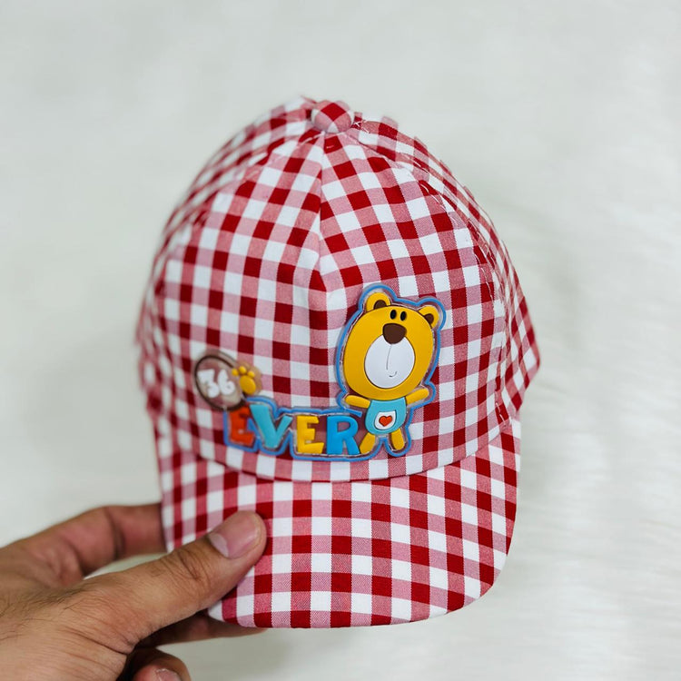 Children's Fashion Unisex Red & White Cap CP5034B