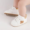 White & Gold Bear Shoes SH7153B