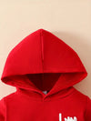Lettering Hooded Sweatshirt Long Sleeve Trousers Set TS6043D