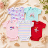 5pcs Adorable Baby Girls's Cotton Romper Set BS6433B