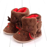 Brown Infant Fleece Warm Winter Shoes SH7128A