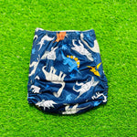 Navy Blue Dino Reusable Baby Infant Nappy Cloth Diaper BCP1017J