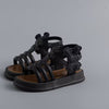 Girls' Black Summer Sandals | Cartoon Pattern, Fastener, Low Top, PVC Material SDL7576B