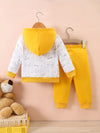 Cozy Lion Print Hoodie & Pants Set for Boys - Soft Polyester Blend, Machine Washable - Perfect for Fall/Winter, Perfect for Outdoor HJ6208H