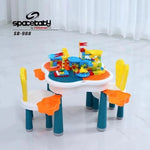 Game Reading Table for Preschool Baby Table and Chairs Set with Build Block BCP1038