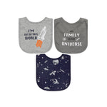 HD 3 Pieces Gray & Blue Bibs Set BB2018