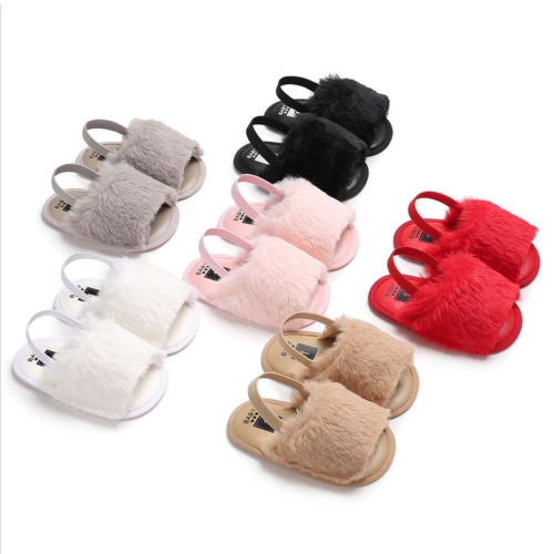 Brown Baby Fashion Fur Slippers SLP8014E