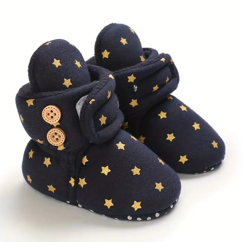 Navy Blue Star Baby Winter Cute Warm Winter Shoes SH7127A