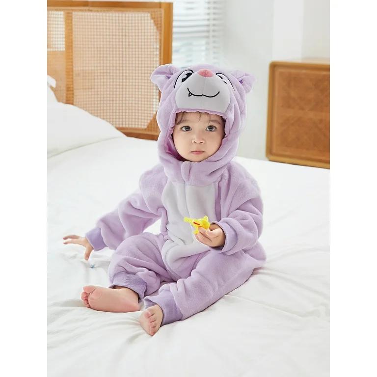 Purple Winter Baby Rompers Animal Jumpsuit  Body Suit BS6029