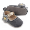 Gray Flower Booties BTS9117B