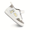 Gray Adorable Cartoon Print Soft Sole Baby Sneakers Booties BTS9120D