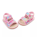 Pink & Yellow Camouflage Summer Cool Sandals SDL7534B