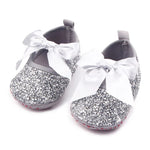 Silver Baby Girl Bow Diamonds Bling Booties BTS9101A