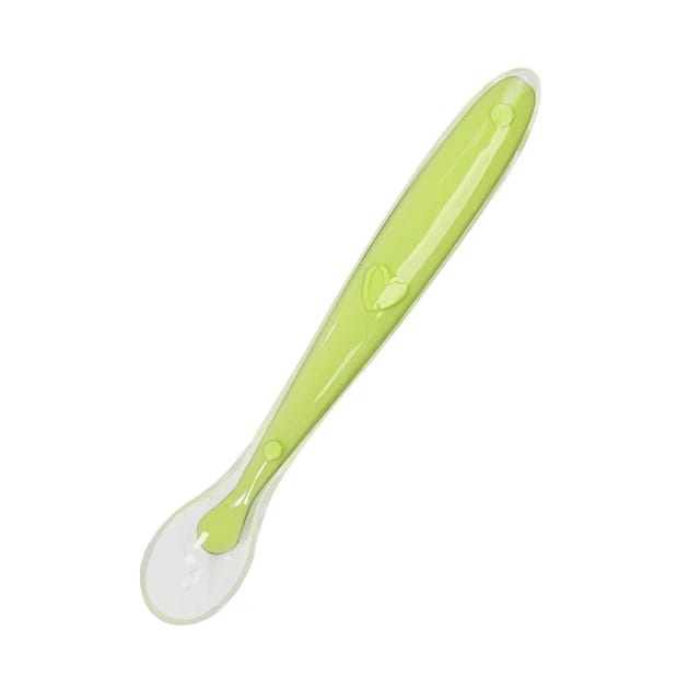 2 Pc Green Silicone Spoons Soft and Flexible Set FS106B