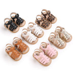 Baby Minimalist Hook-and-loop Fastener Strap Golden Sandals SDL7518C