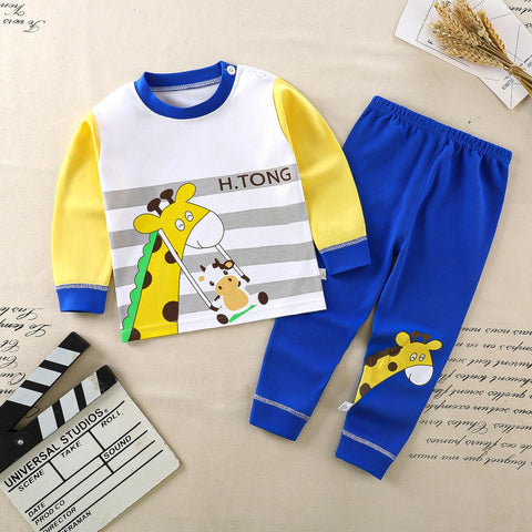 Yellow & Blue H.Tong Shirt & Trouser 2 Pc Set NS6048D