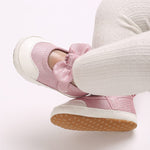 Pink Toddler Baby Girls Bowknot Princess Soft Sole Anti Slip Walking Booties BTS9106B