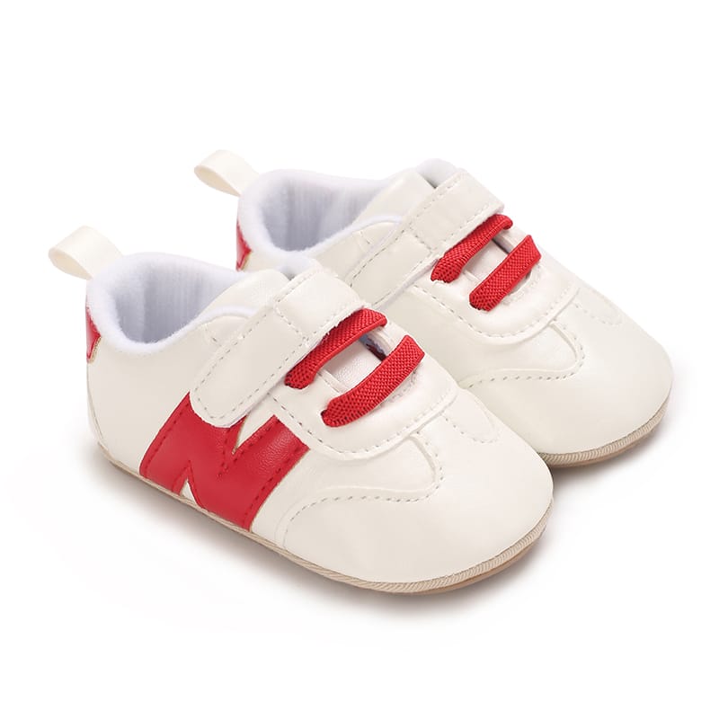 White & Red Baby Shoes SH7120C