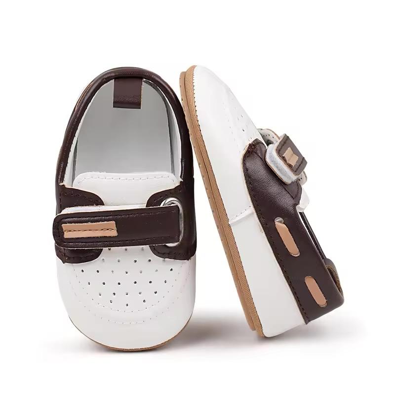 Brown & White High Quality Infant Walking Shoes SH7116B