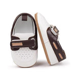 Brown & White High Quality Infant Walking Shoes SH7116B