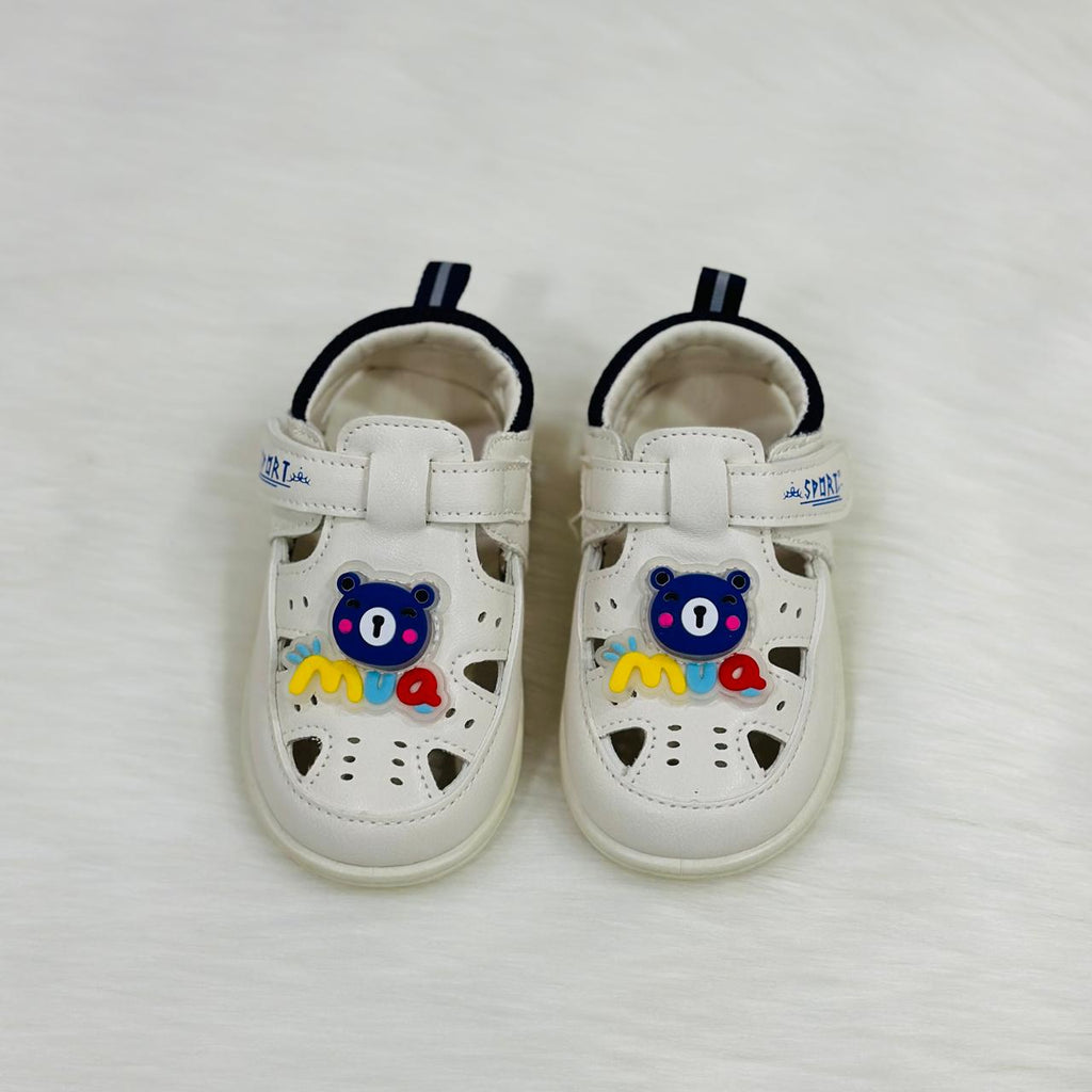 MUA White & Navy-Blue Baby Sandals SDL7526B