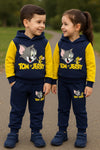 Tom and Jerry Design Baby Hoodie & Trouser Set - Soft Fleece Stuff, Machine Washable - Perfect for Winter, Perfect for Outdoor TS6419B