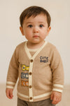 Beige Color Baby Fashion Sweater Cardigan SC6308A