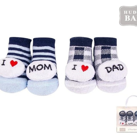 BF Sky Blue & White Pack of 2 Socks SK3003C