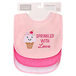 HB Sprinkled with Love Pack of 3 Terry Drooler Bibs BB2028