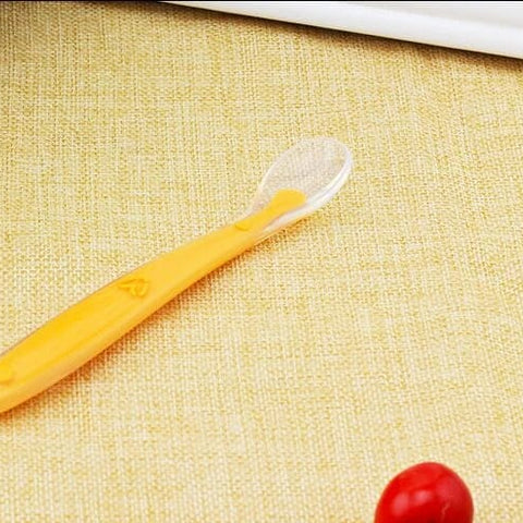 2 Pc Orange Silicone Spoons Soft and Flexible Set FS106C