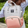 T Pink & Light Gray Diaper Backpack BG5515B