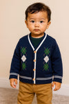 Navy Blue Fashion Sweater Cardigan SC6305A