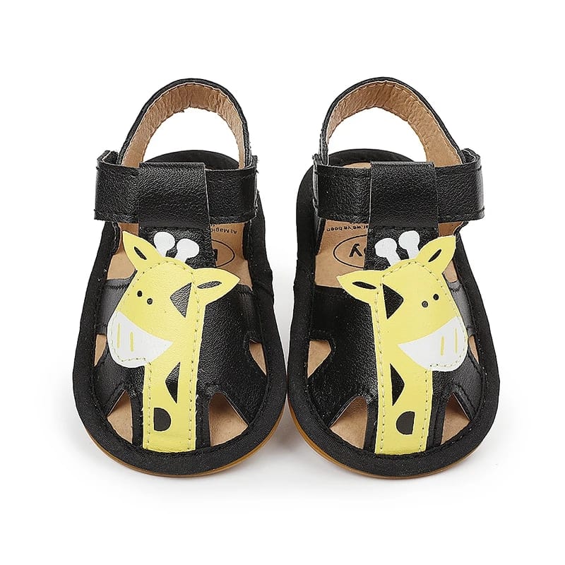 Baby Girls Black Summer Giraffe Sandals SDL7537A