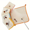 Set Of 5 Baby Washcloth Towels, Soft And Comfortable Baby Square Towels, Drool Bibs TB6521